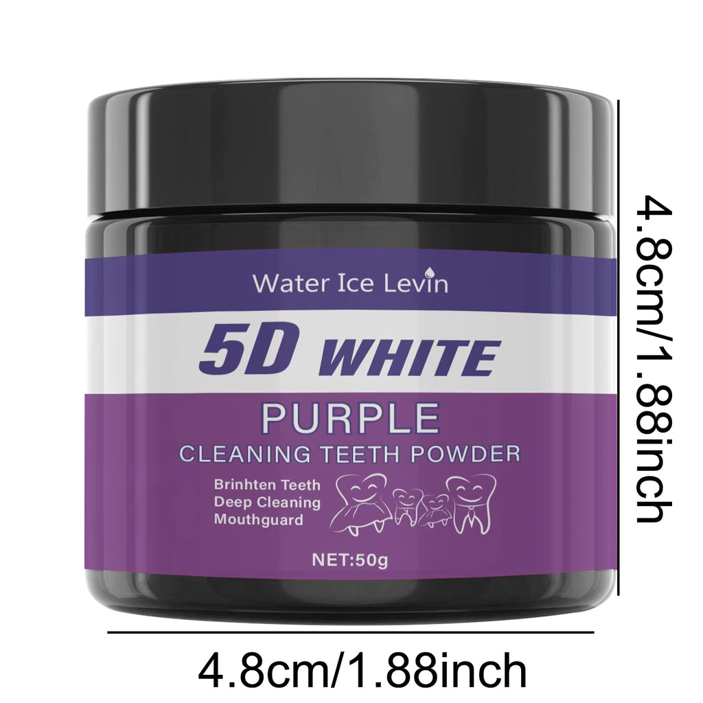 مسحوق تبييض الأسنان البنفسجي 5D White – 50 غرام
