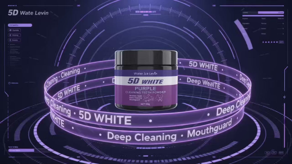مسحوق تبييض الأسنان البنفسجي 5D White – 50 غرام