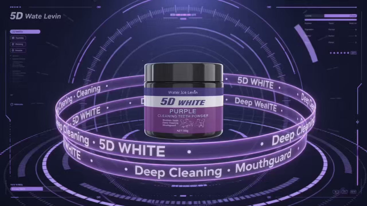 مسحوق تبييض الأسنان البنفسجي 5D White – 50 غرام